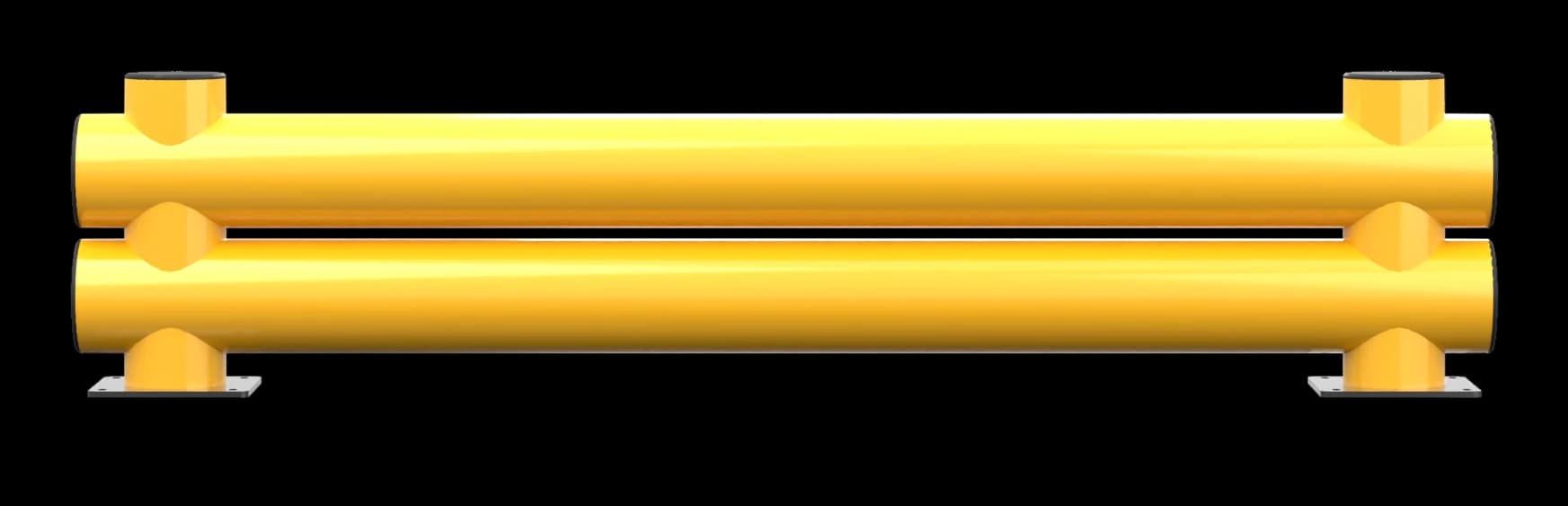 Floor barrier, low double-tube model