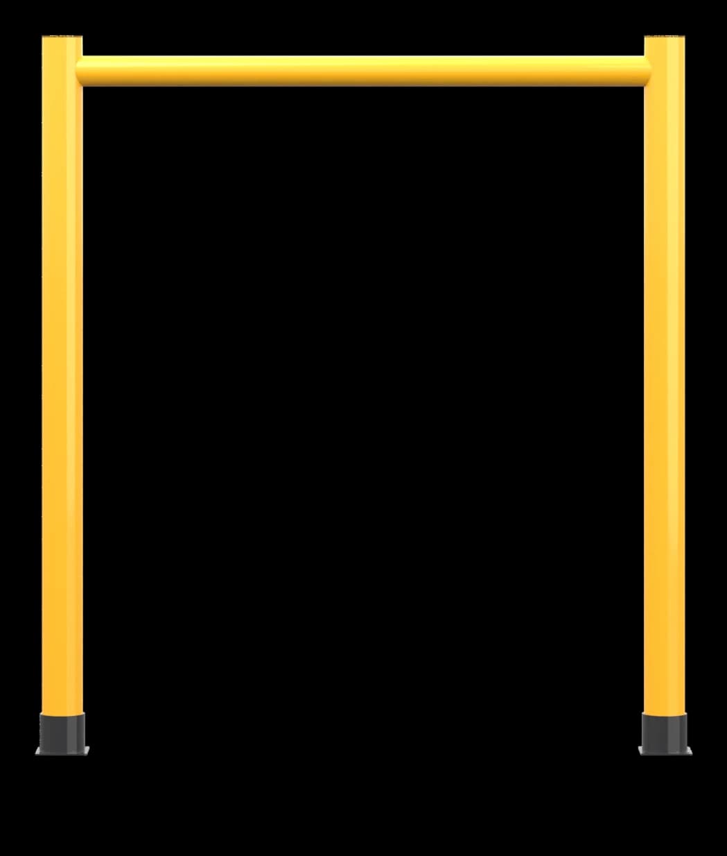Height limiter with two posts and a top bar
